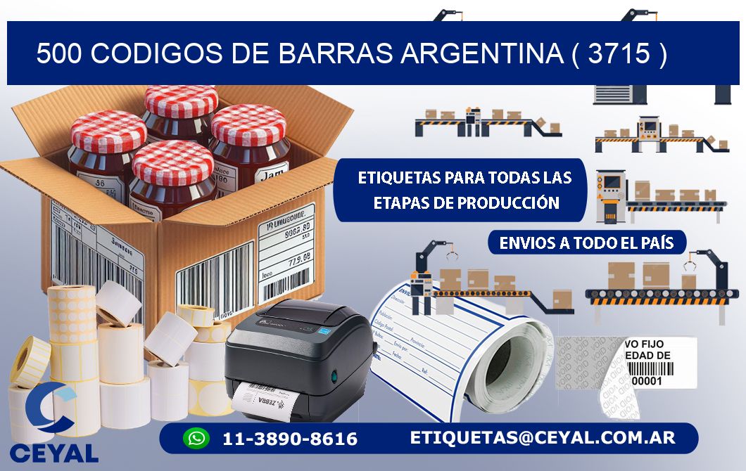 500 codigos de barras argentina ( 3715 )