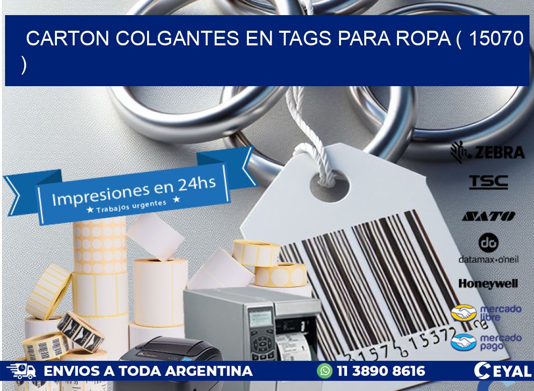 CARTON COLGANTES EN TAGS PARA ROPA ( 15070 )
