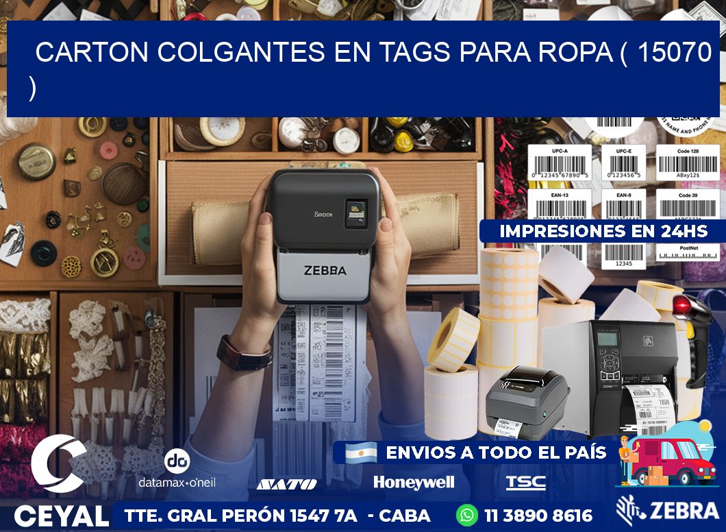 CARTON COLGANTES EN TAGS PARA ROPA ( 15070 )