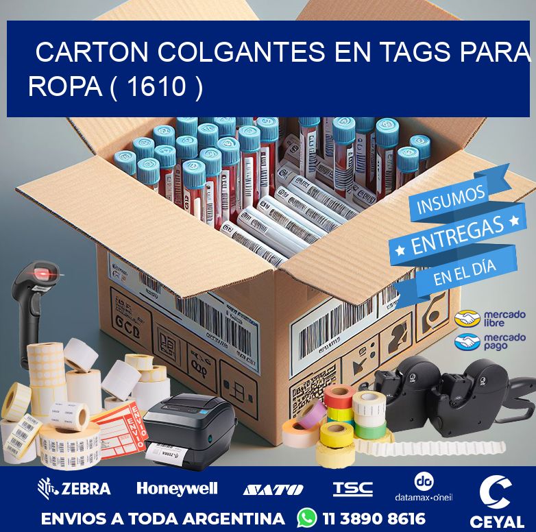 CARTON COLGANTES EN TAGS PARA ROPA ( 1610 )