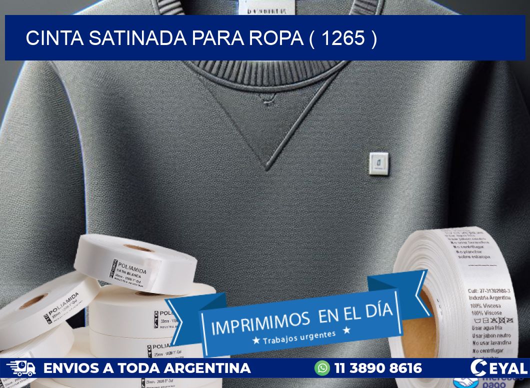 CINTA SATINADA PARA ROPA ( 1265 )