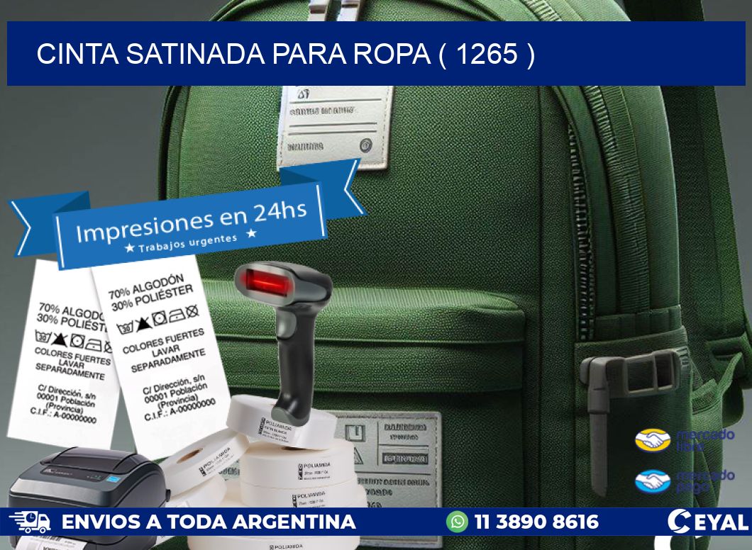 CINTA SATINADA PARA ROPA ( 1265 )