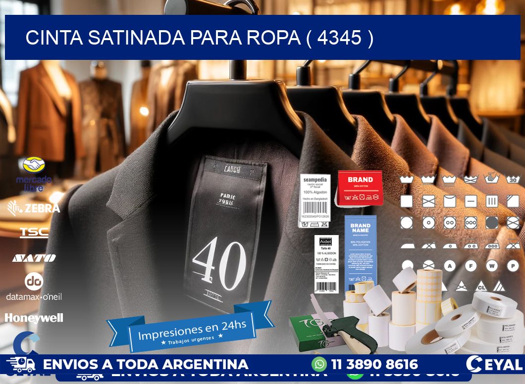 CINTA SATINADA PARA ROPA ( 4345 )