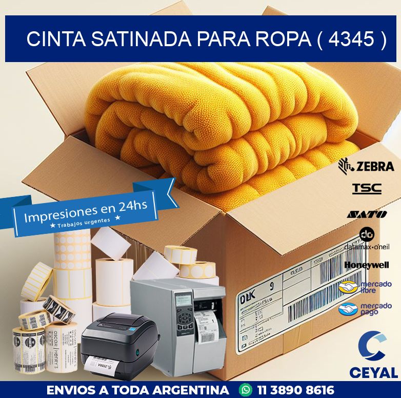 CINTA SATINADA PARA ROPA ( 4345 )