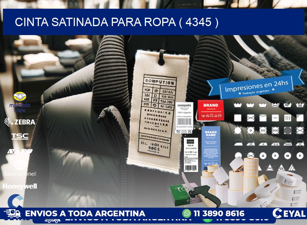 CINTA SATINADA PARA ROPA ( 4345 )