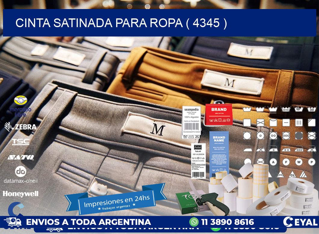 CINTA SATINADA PARA ROPA ( 4345 )
