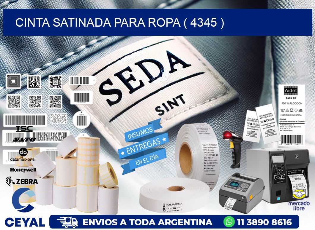 CINTA SATINADA PARA ROPA ( 4345 )