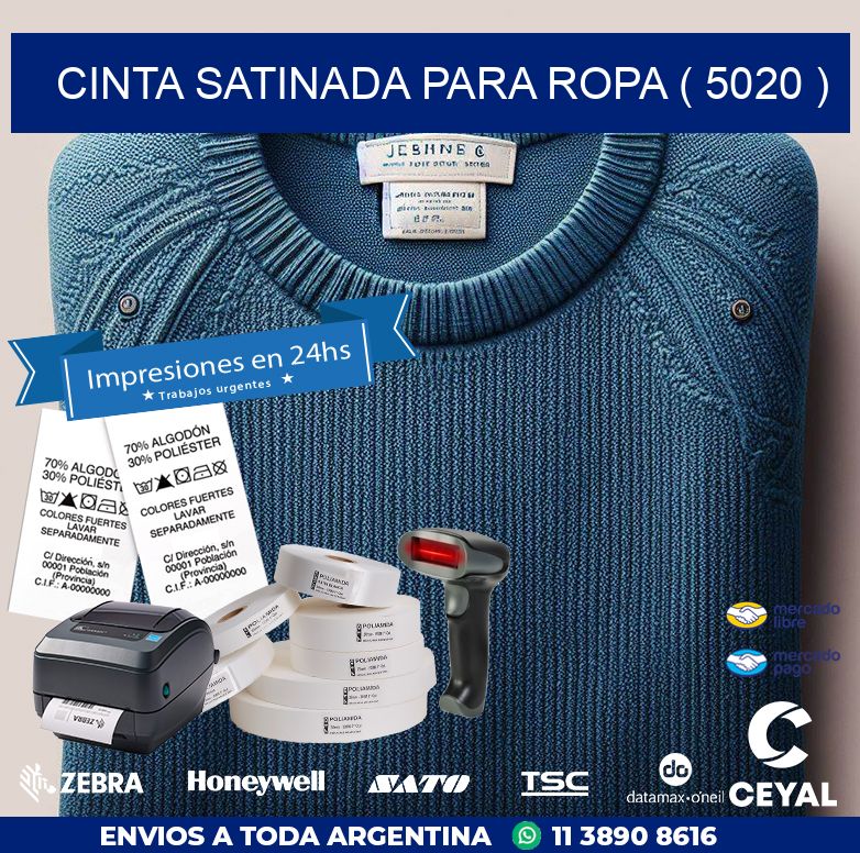 CINTA SATINADA PARA ROPA ( 5020 )