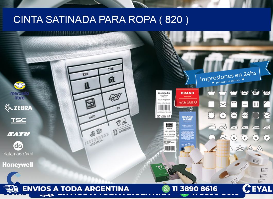 CINTA SATINADA PARA ROPA ( 820 )