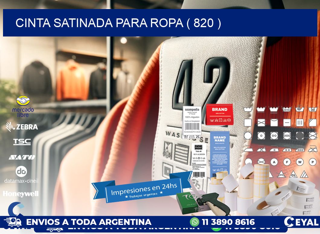 CINTA SATINADA PARA ROPA ( 820 )