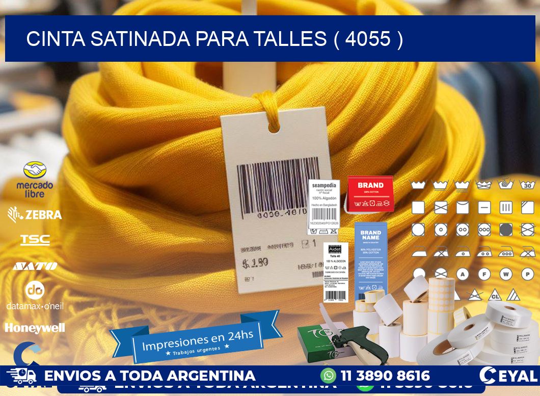 CINTA SATINADA PARA TALLES ( 4055 )