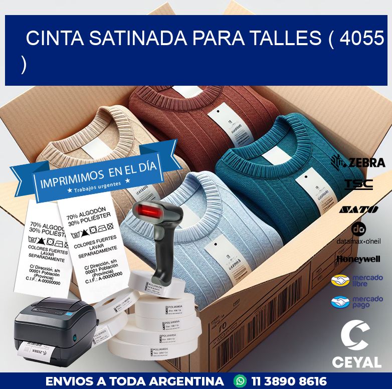 CINTA SATINADA PARA TALLES ( 4055 )
