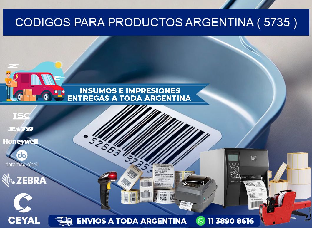 CODIGOS PARA PRODUCTOS ARGENTINA ( 5735 )