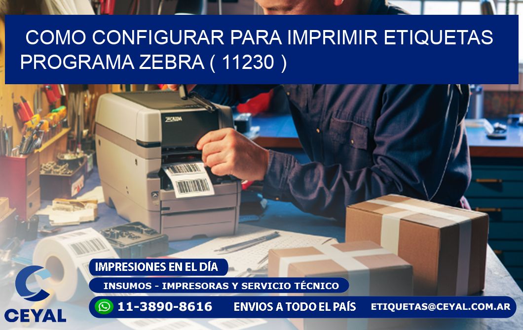 COMO CONFIGURAR PARA IMPRIMIR ETIQUETAS PROGRAMA ZEBRA ( 11230 )