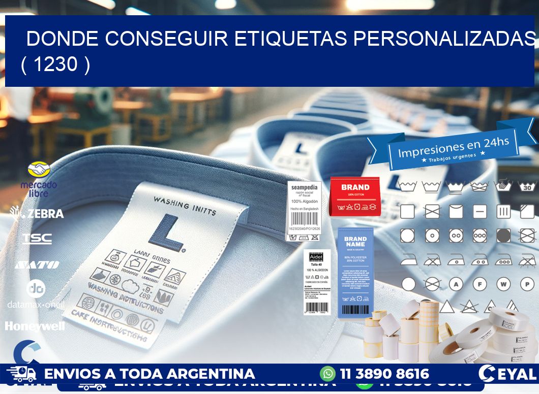 DONDE CONSEGUIR ETIQUETAS PERSONALIZADAS ( 1230 )