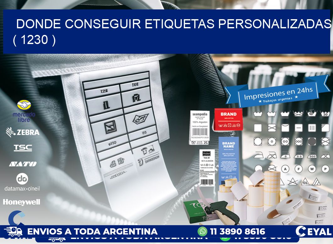 DONDE CONSEGUIR ETIQUETAS PERSONALIZADAS ( 1230 )