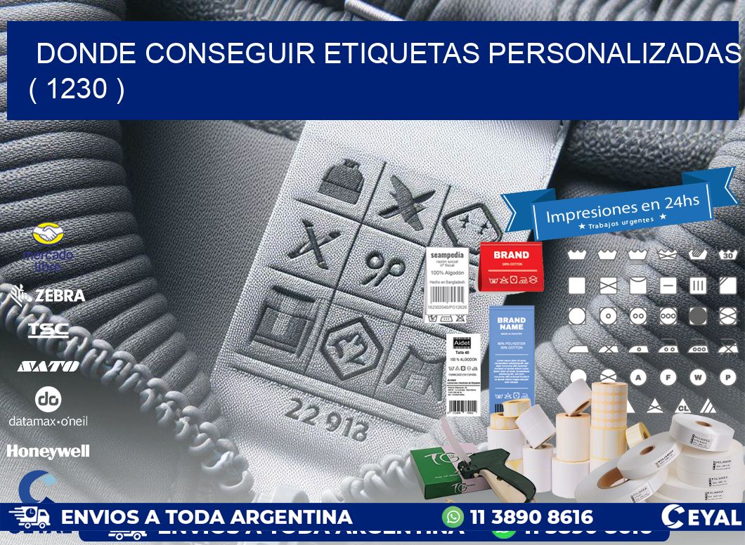 DONDE CONSEGUIR ETIQUETAS PERSONALIZADAS ( 1230 )