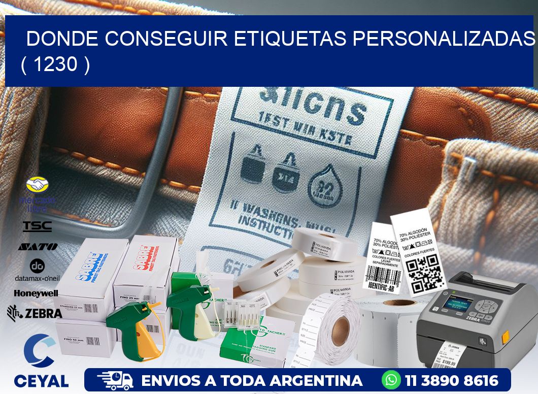 DONDE CONSEGUIR ETIQUETAS PERSONALIZADAS ( 1230 )