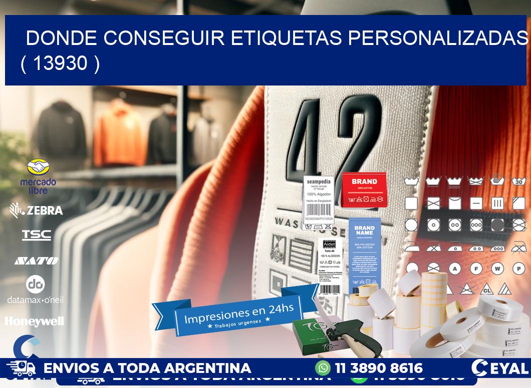 DONDE CONSEGUIR ETIQUETAS PERSONALIZADAS ( 13930 )