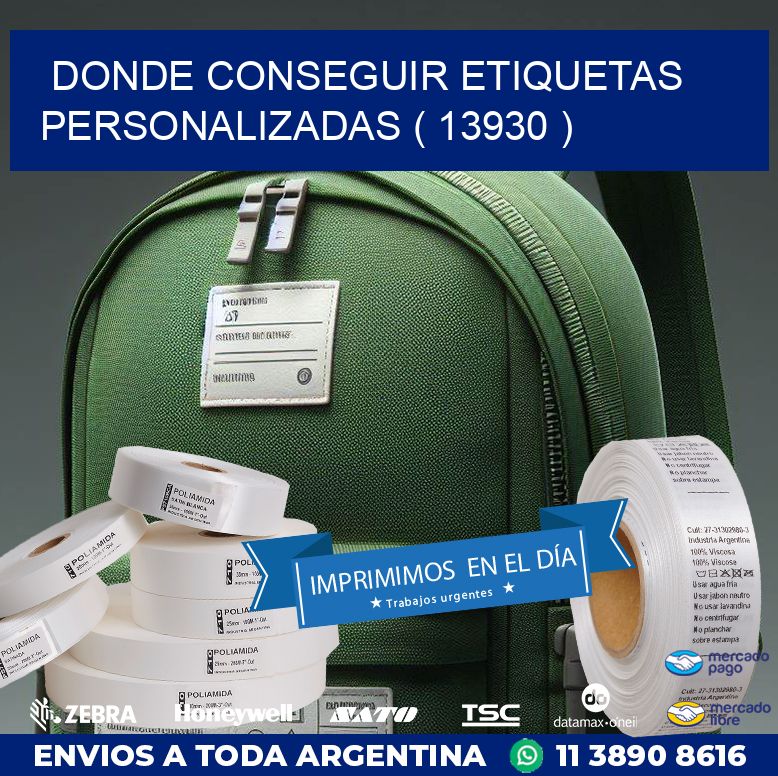DONDE CONSEGUIR ETIQUETAS PERSONALIZADAS ( 13930 )