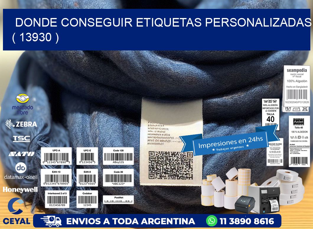 DONDE CONSEGUIR ETIQUETAS PERSONALIZADAS ( 13930 )
