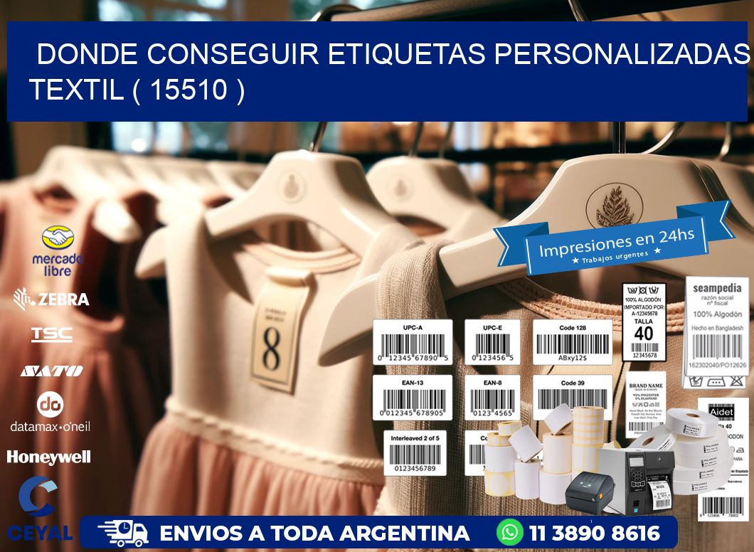 DONDE CONSEGUIR ETIQUETAS PERSONALIZADAS TEXTIL ( 15510 )