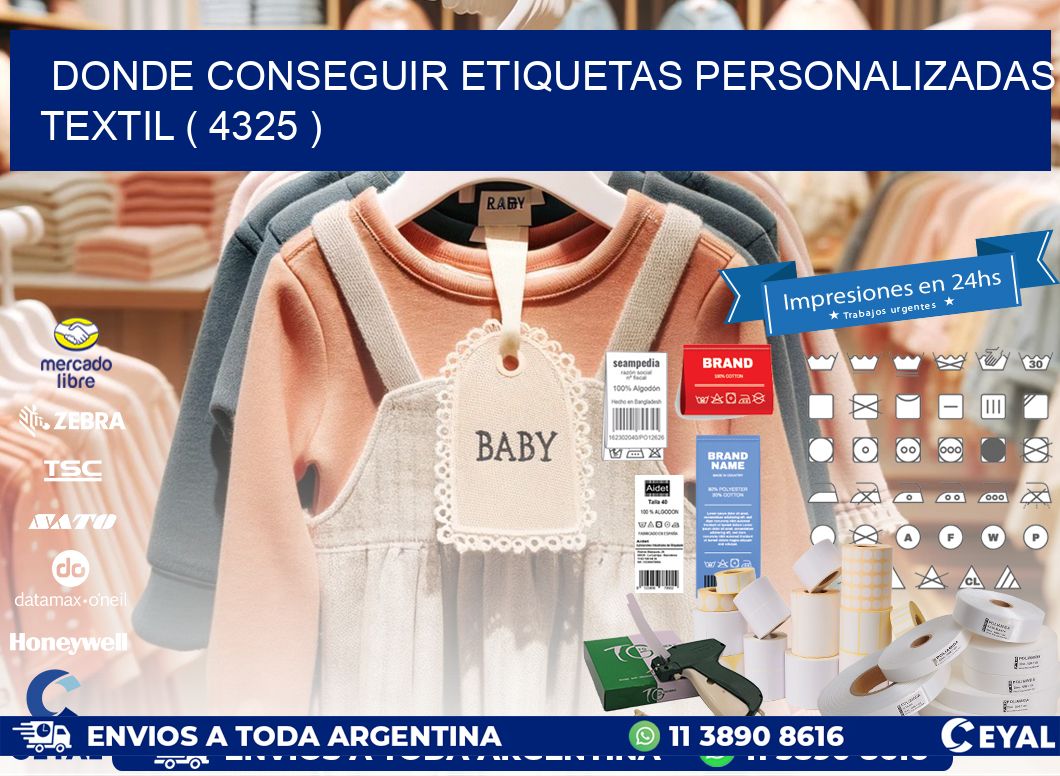 DONDE CONSEGUIR ETIQUETAS PERSONALIZADAS TEXTIL ( 4325 )