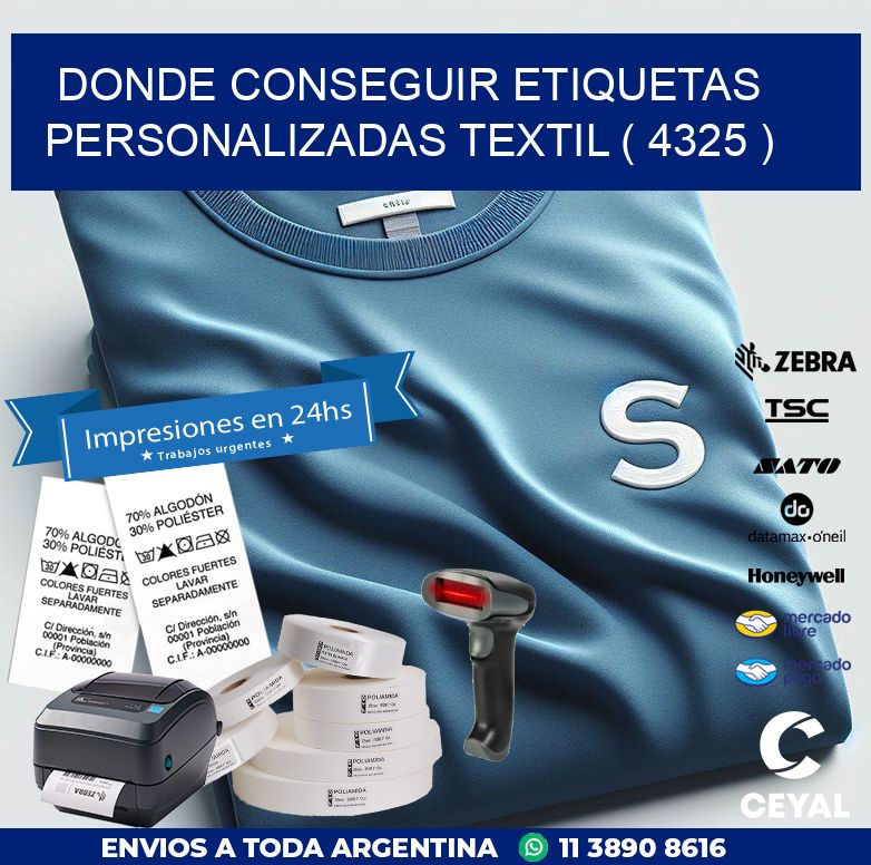 DONDE CONSEGUIR ETIQUETAS PERSONALIZADAS TEXTIL ( 4325 )