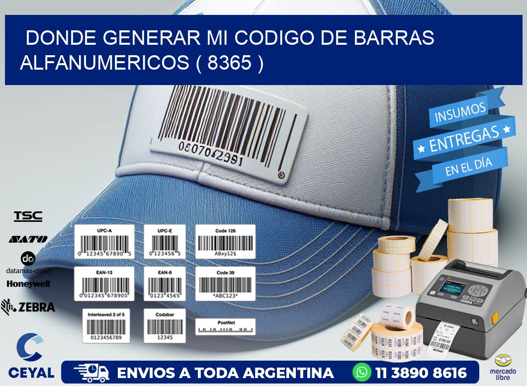 DONDE GENERAR MI CODIGO DE BARRAS ALFANUMERICOS ( 8365 )