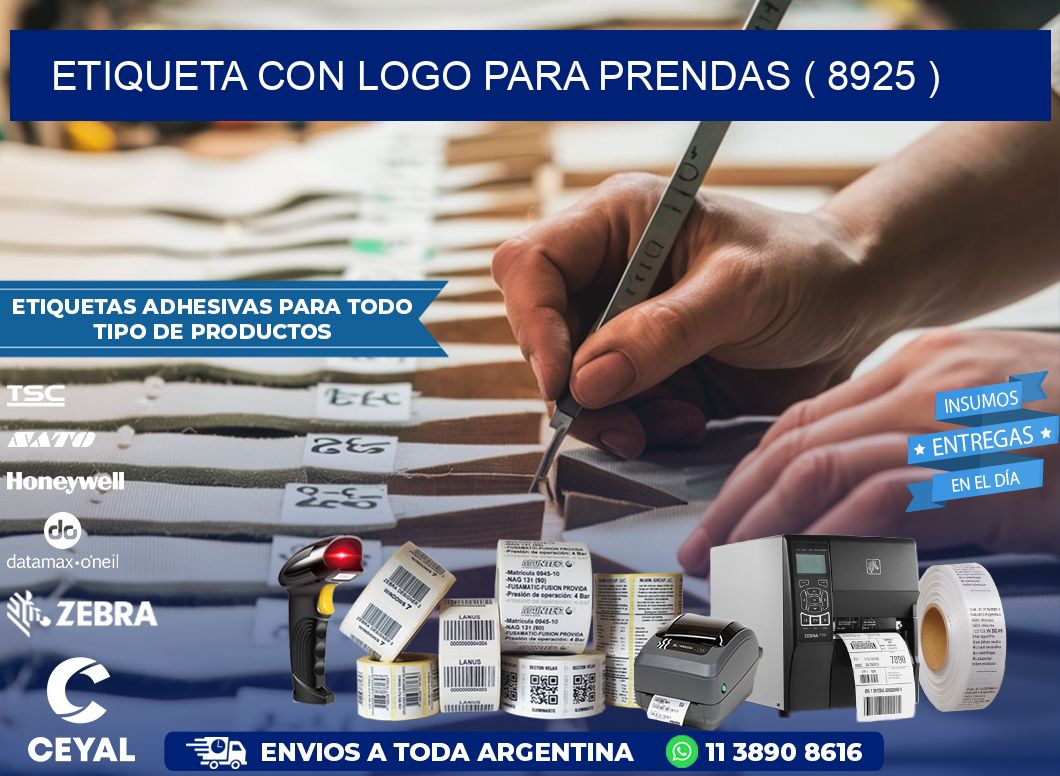 ETIQUETA CON LOGO PARA PRENDAS ( 8925 )