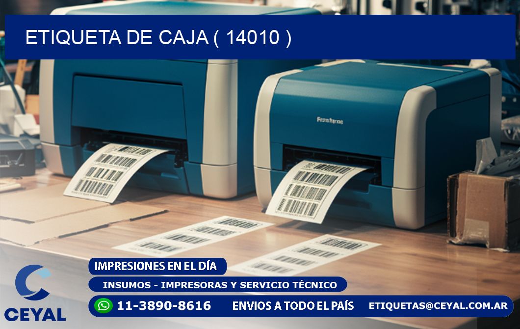 ETIQUETA DE CAJA ( 14010 )