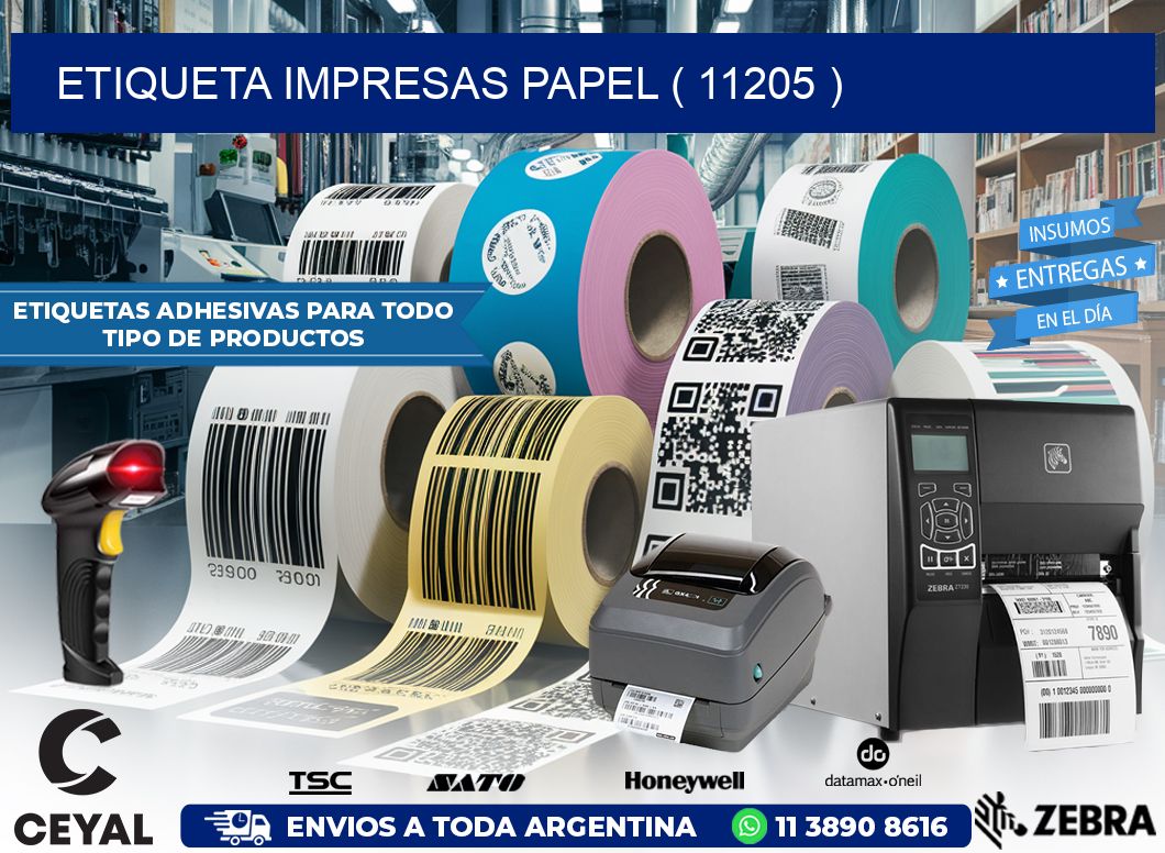 ETIQUETA IMPRESAS PAPEL ( 11205 )