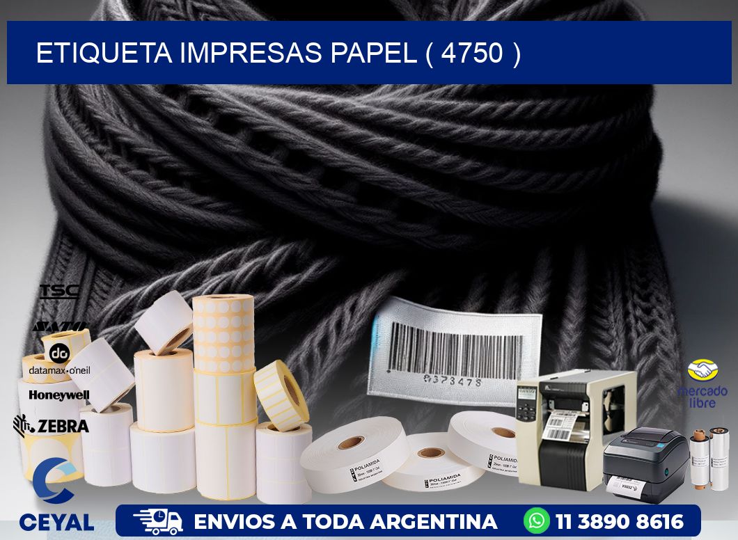 ETIQUETA IMPRESAS PAPEL ( 4750 )