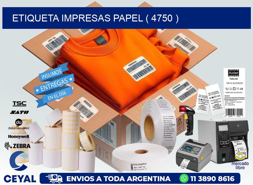 ETIQUETA IMPRESAS PAPEL ( 4750 )