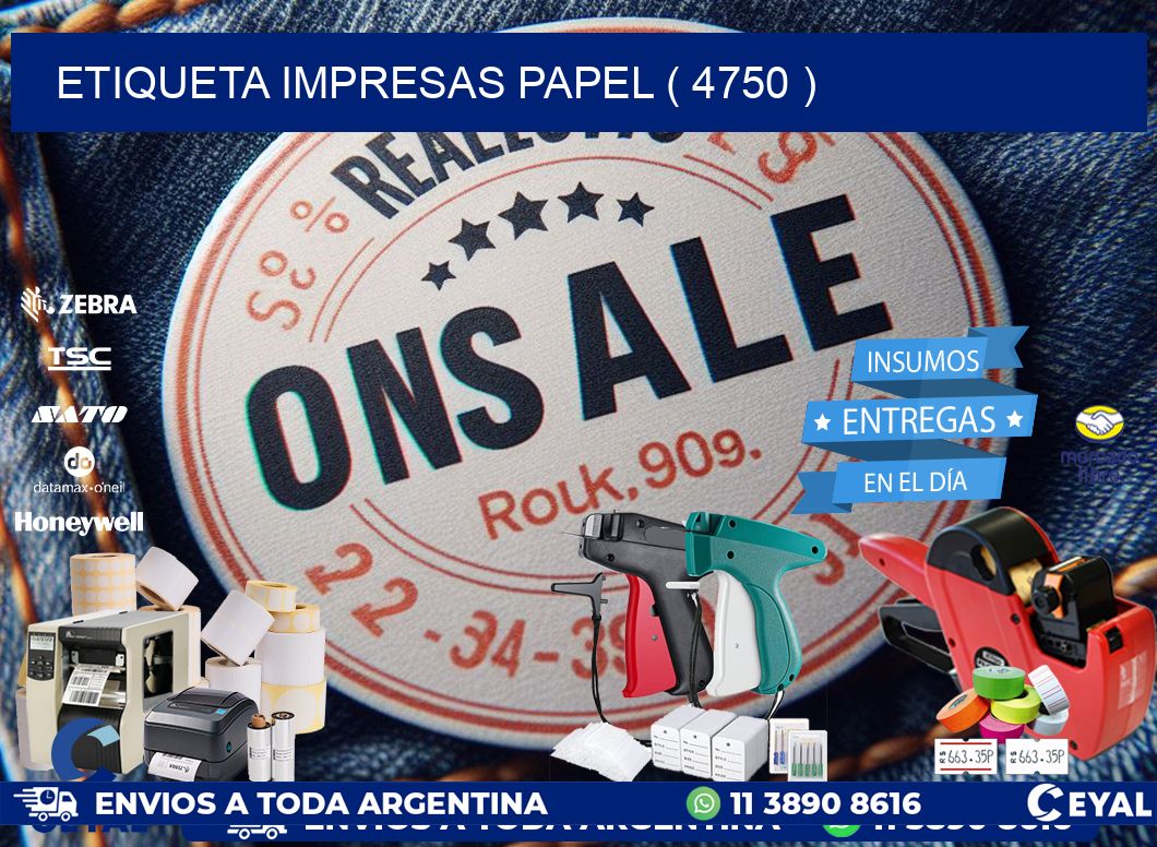 ETIQUETA IMPRESAS PAPEL ( 4750 )