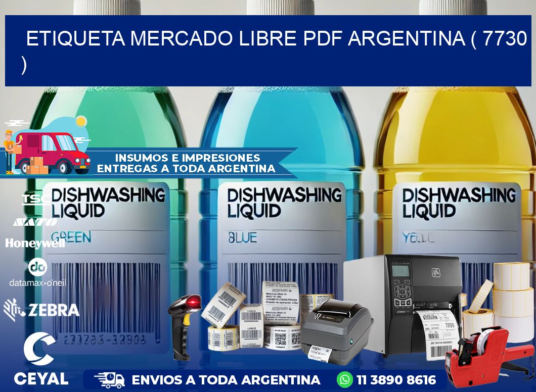 ETIQUETA MERCADO LIBRE PDF ARGENTINA ( 7730 )
