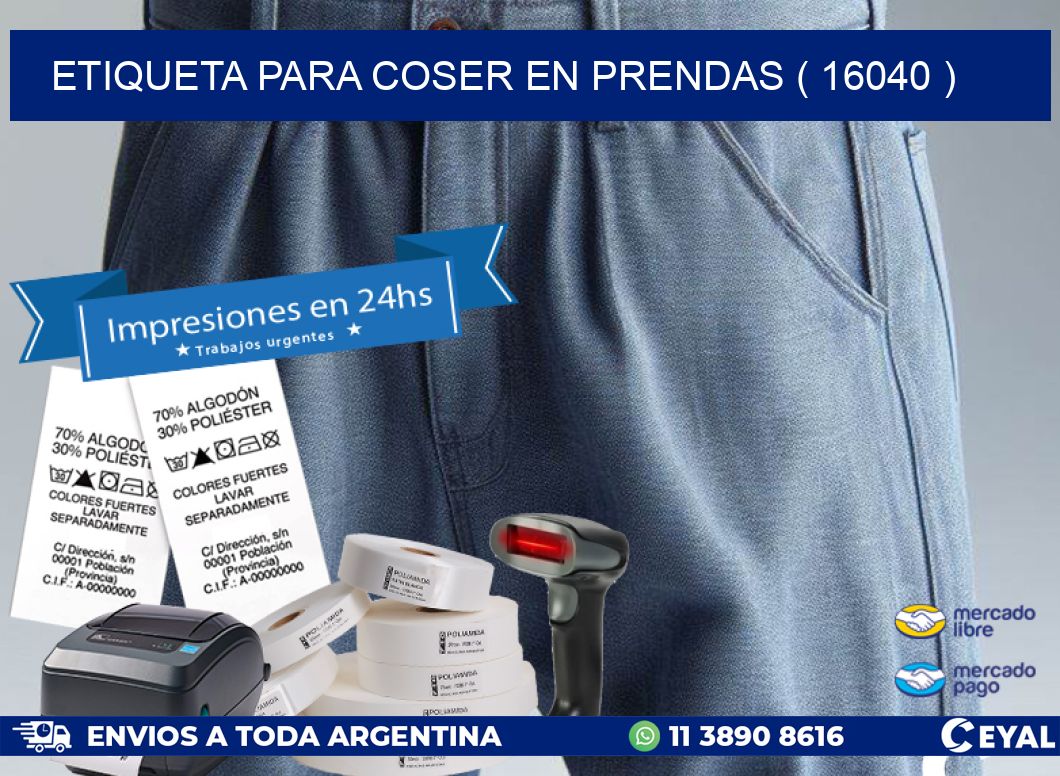ETIQUETA PARA COSER EN PRENDAS ( 16040 )