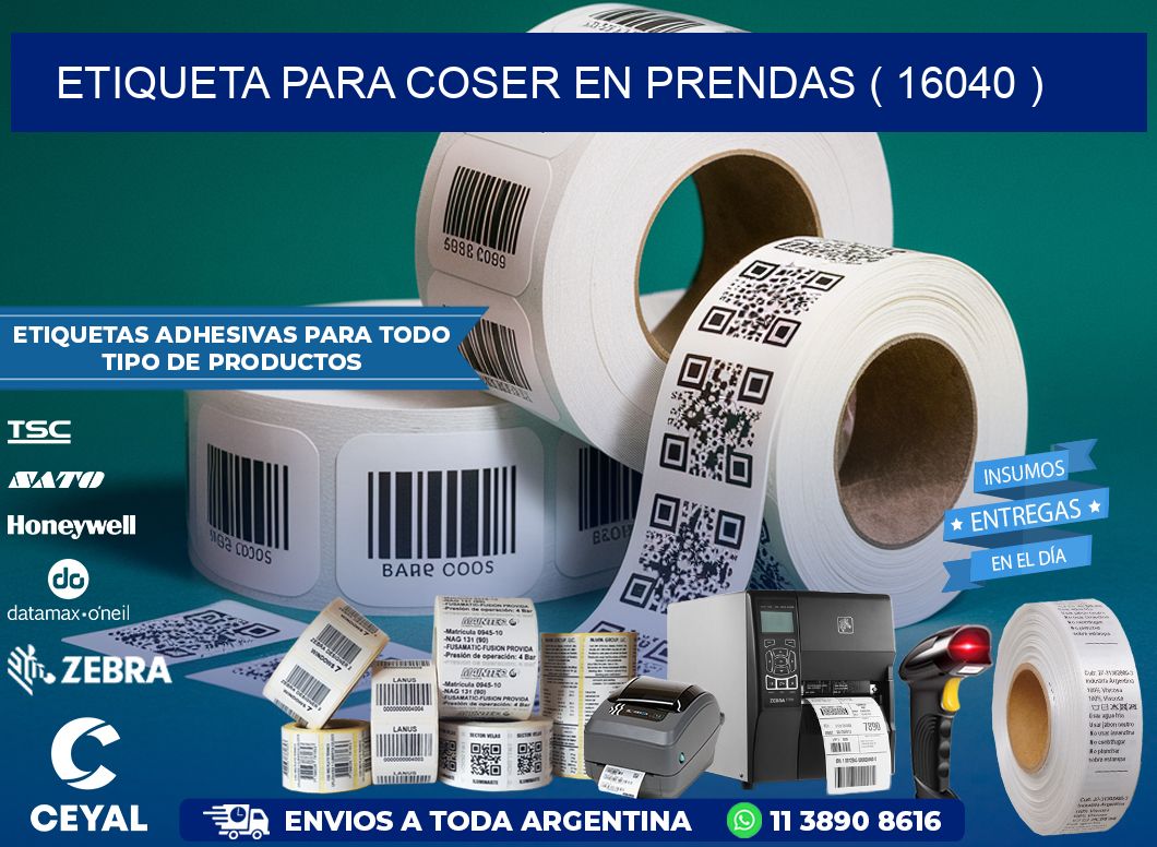 ETIQUETA PARA COSER EN PRENDAS ( 16040 )