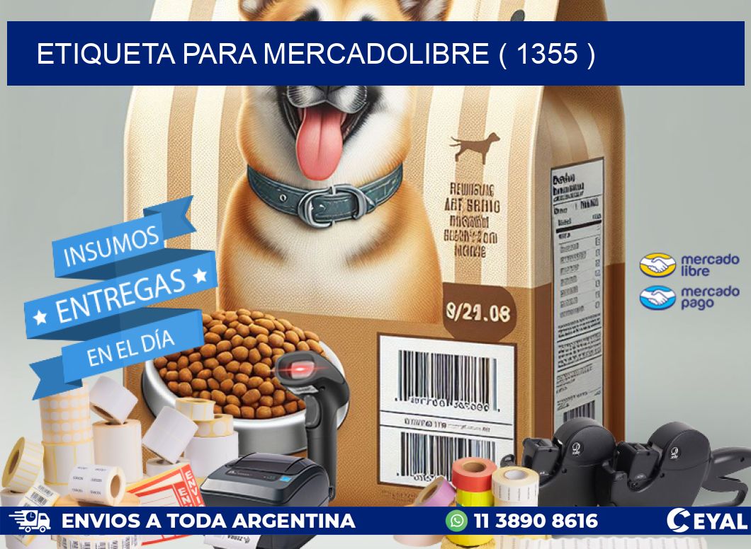 ETIQUETA PARA MERCADOLIBRE ( 1355 )