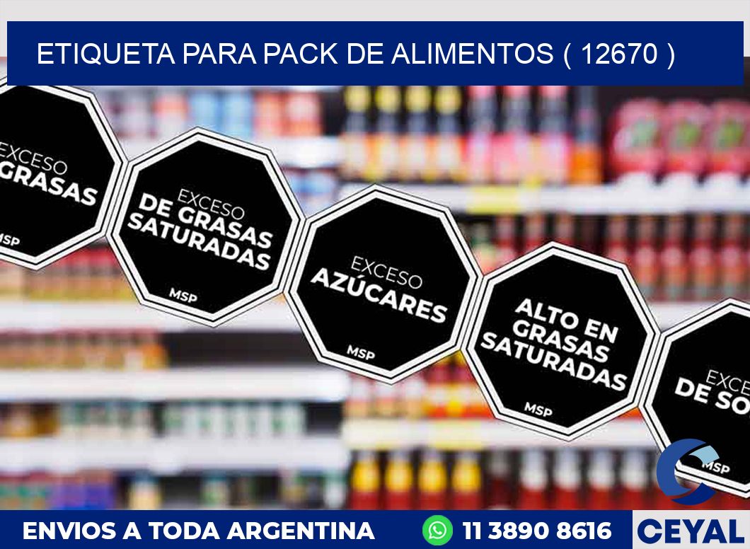 ETIQUETA PARA PACK DE ALIMENTOS ( 12670 )