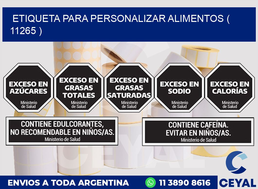 ETIQUETA PARA PERSONALIZAR ALIMENTOS ( 11265 )