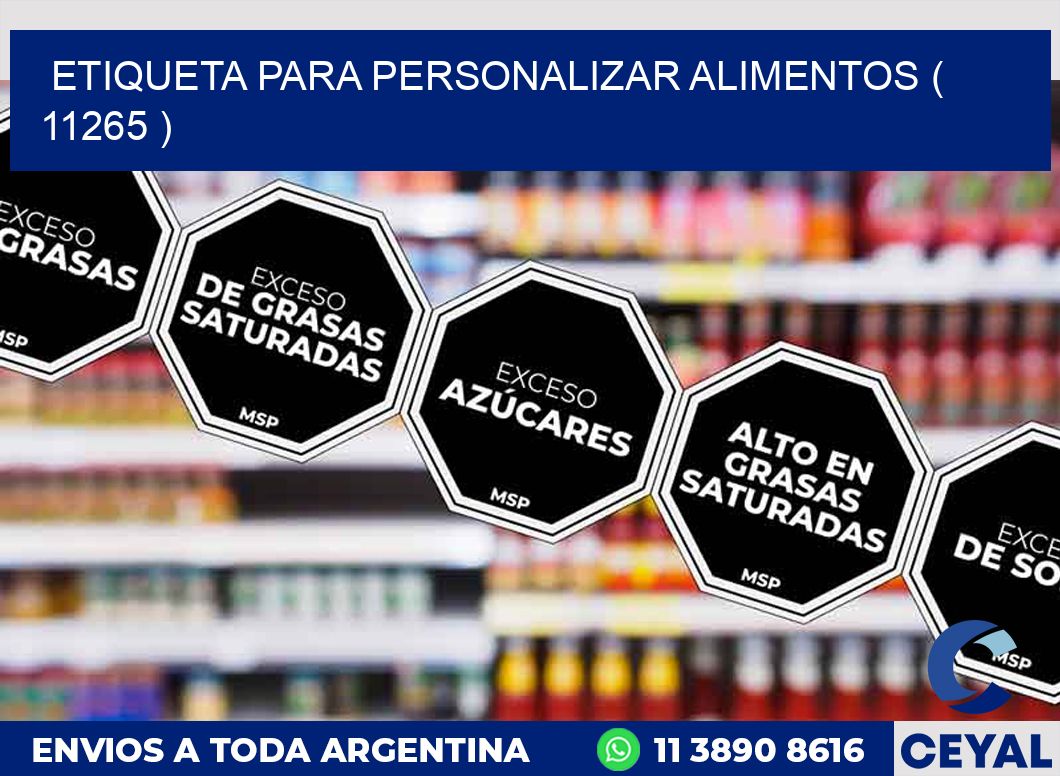 ETIQUETA PARA PERSONALIZAR ALIMENTOS ( 11265 )