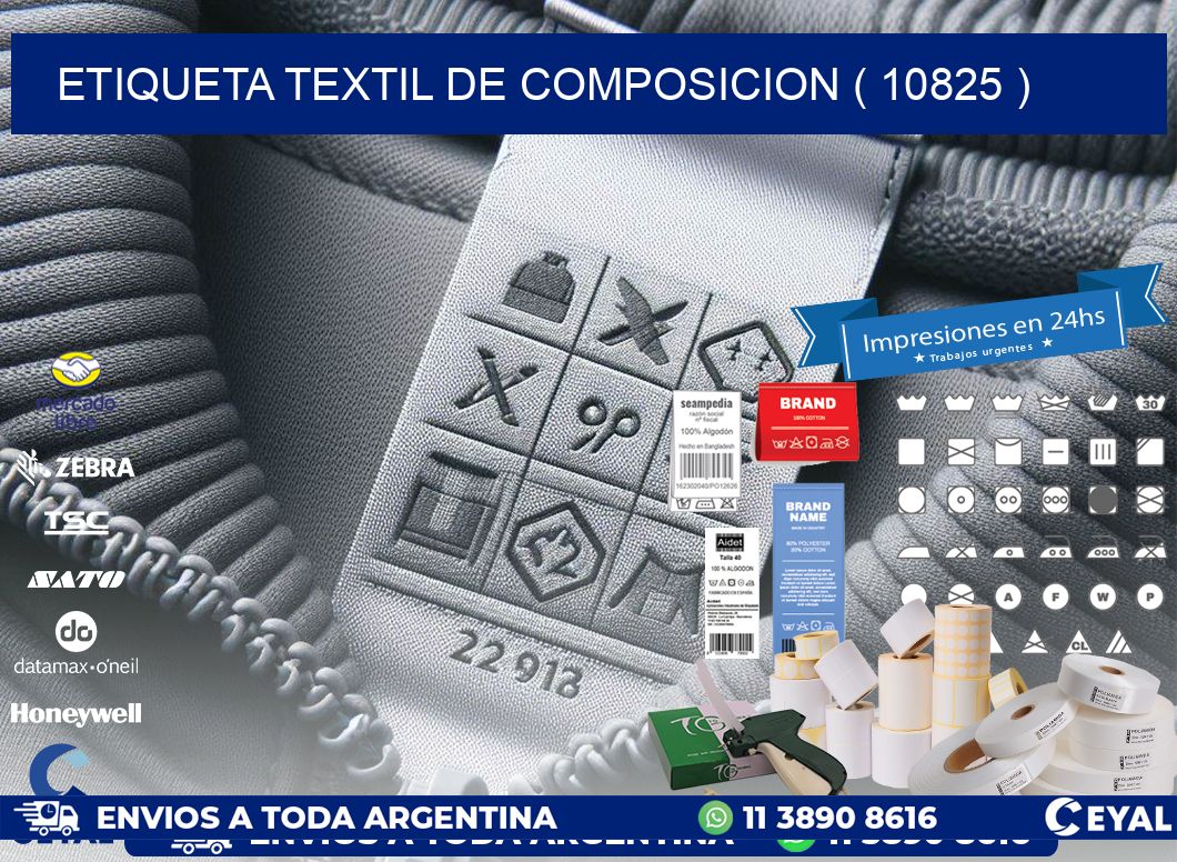 ETIQUETA TEXTIL DE COMPOSICION ( 10825 )