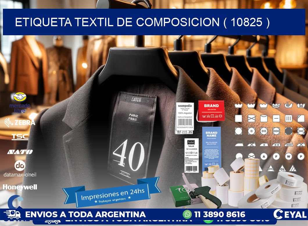 ETIQUETA TEXTIL DE COMPOSICION ( 10825 )