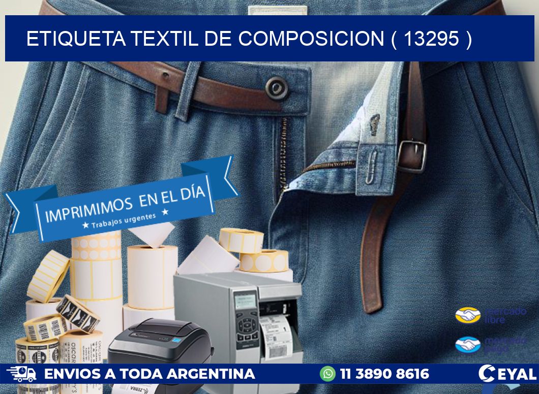 ETIQUETA TEXTIL DE COMPOSICION ( 13295 )