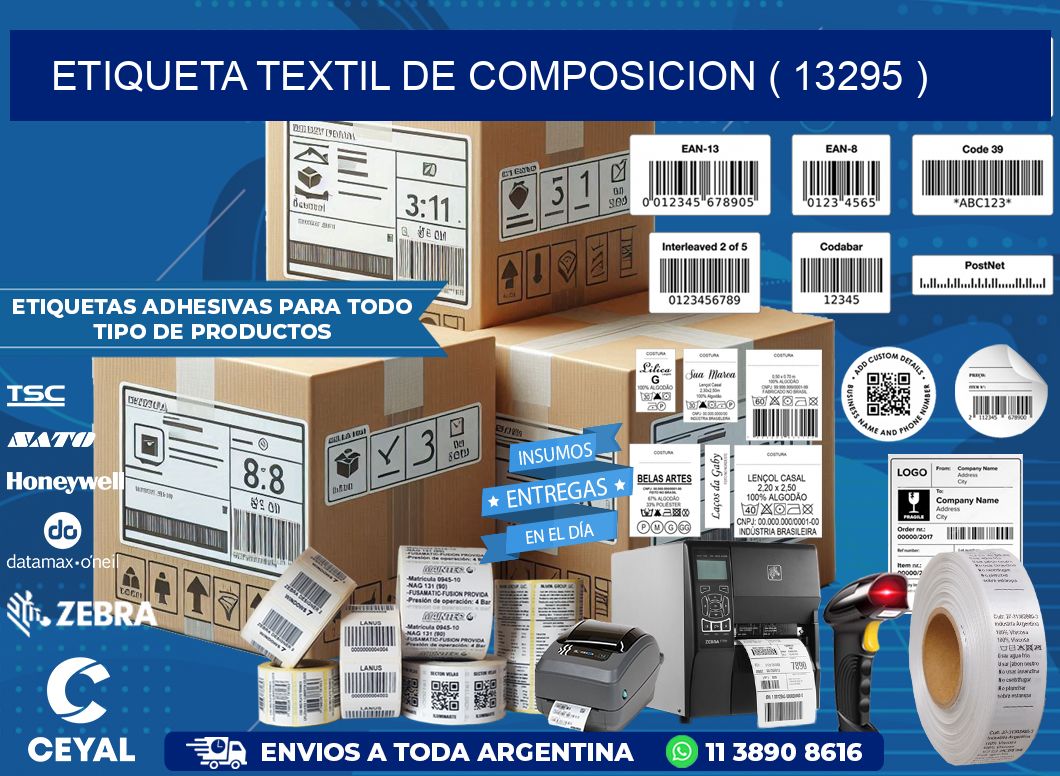 ETIQUETA TEXTIL DE COMPOSICION ( 13295 )