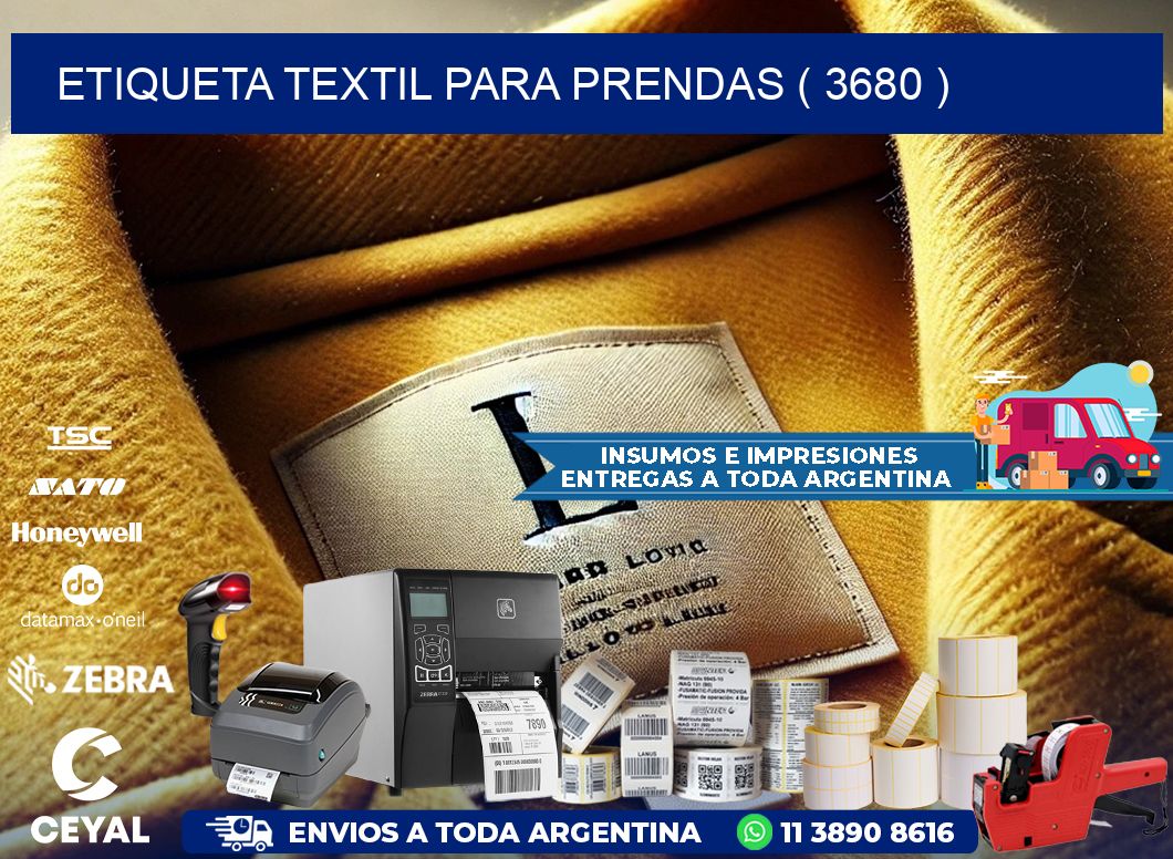 ETIQUETA TEXTIL PARA PRENDAS ( 3680 )