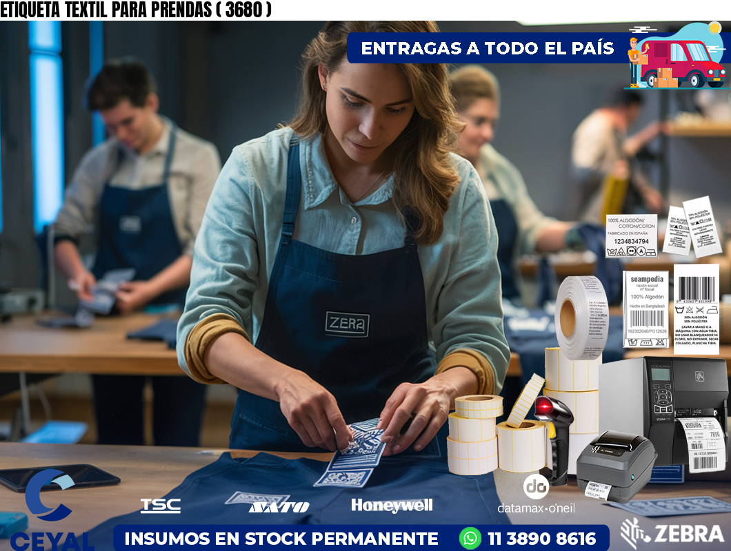 ETIQUETA TEXTIL PARA PRENDAS ( 3680 )