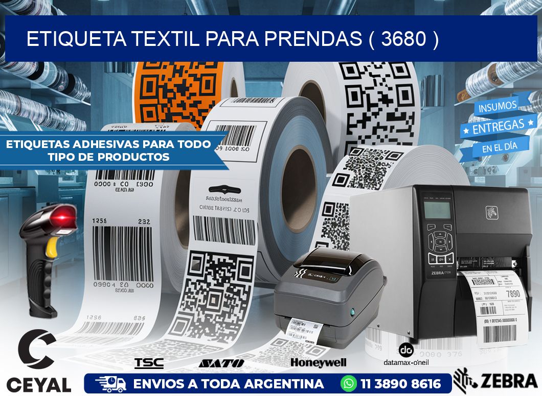 ETIQUETA TEXTIL PARA PRENDAS ( 3680 )