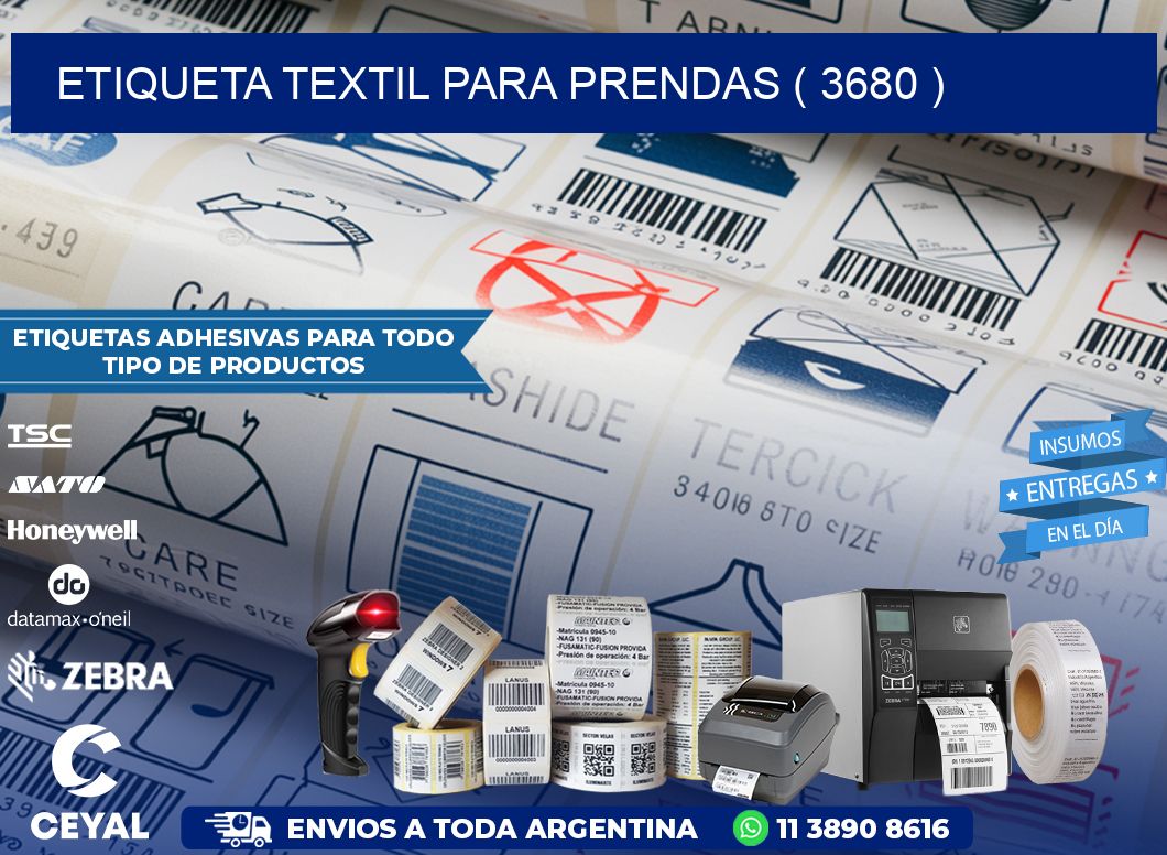 ETIQUETA TEXTIL PARA PRENDAS ( 3680 )